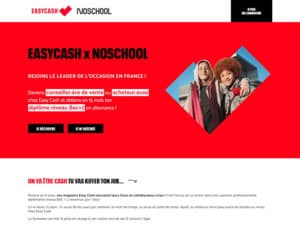 Partenariat entre le spécialiste de la seconde main Easy Cash et l'école de commerce NoSchool