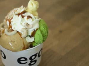 Produits de l'enseigne de glaces ego