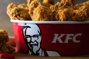 Bucket de l'enseigne de poulet frit KFC