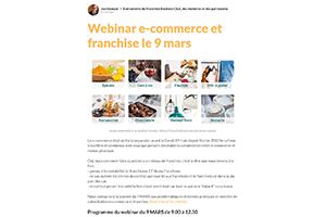 Webinar Franchise Business Club du mardi 9 mars 2021